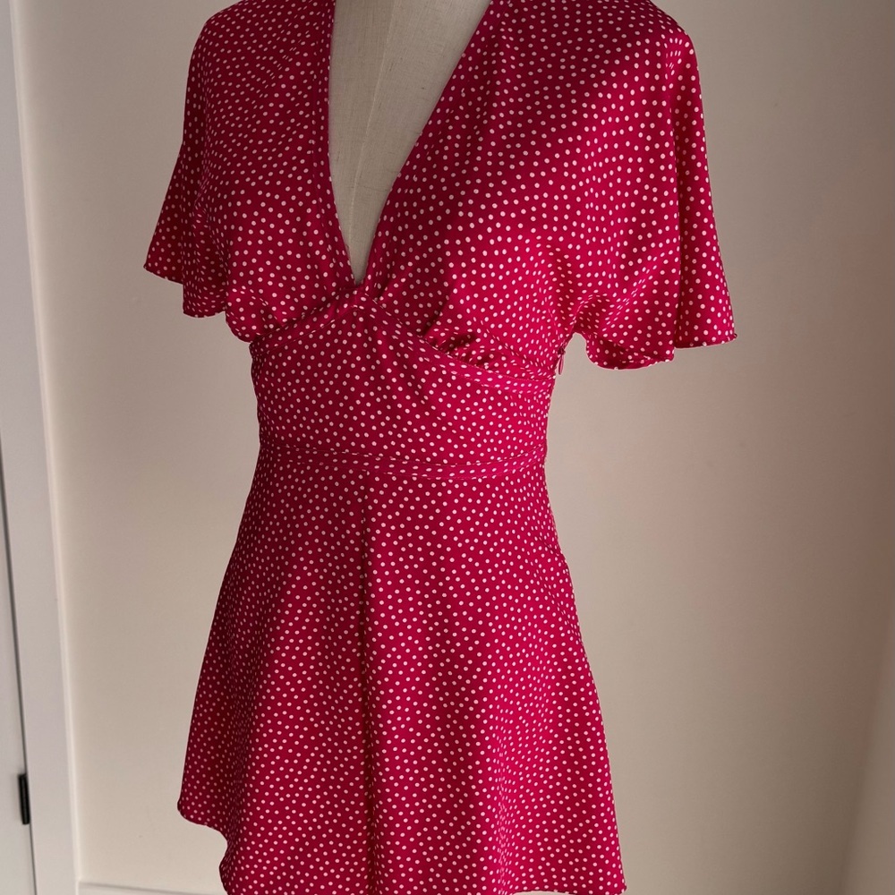 Zara Red and White Polka Dot Dress - Picture 9 of 14